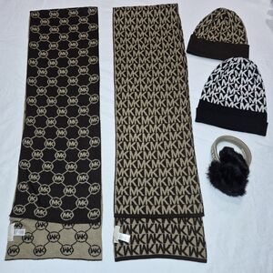 Michael Kors Winter Accessories Bundle - 5 Items - New And Like New